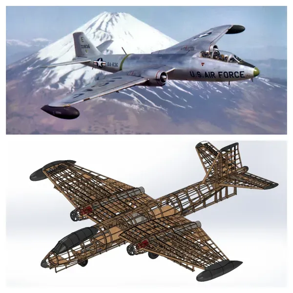 1/6 ENGLISH ELECTRIC CANBERRA Lasercut Kit